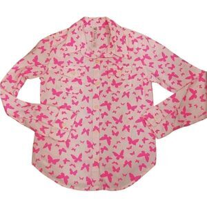 Cherokee Buttondown butterfly shirt M 7/8